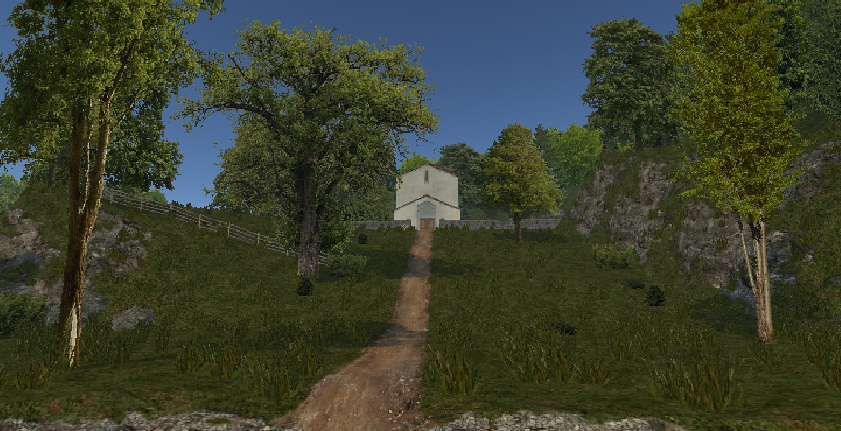 Cute church on a hill